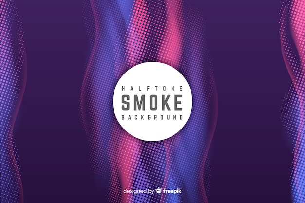 Free Vector colorful halftone smoke background