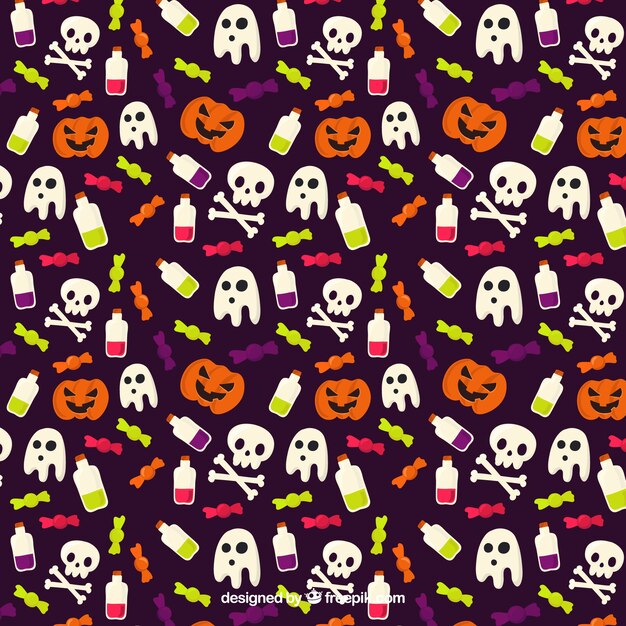 Colorful halloween pattern