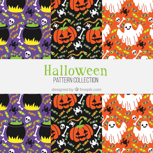 Colorful halloween patterns