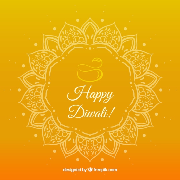 Free Vector colorful hand drawn diwali background