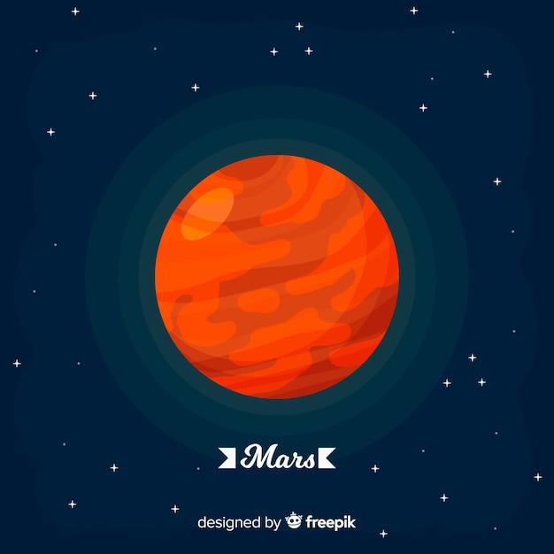 Free Vector colorful hand drawn mars background