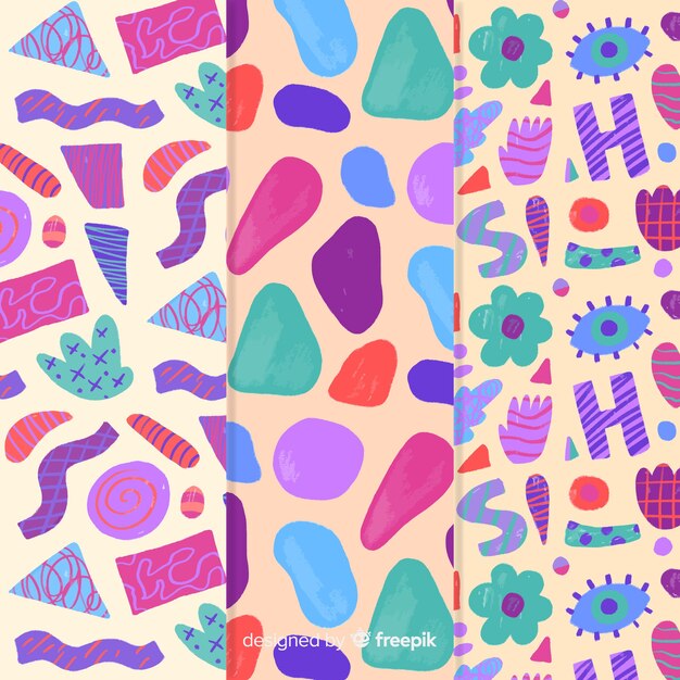 Colorful hand drawn pattern abstract