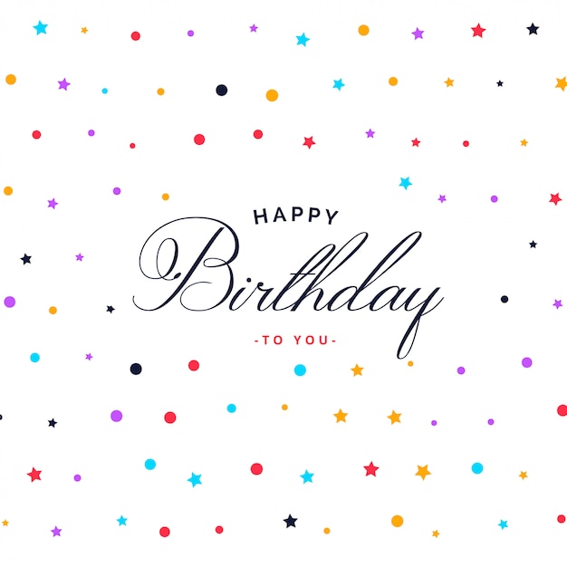 colorful happy birthday pattern background