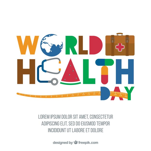 Colorful health day background