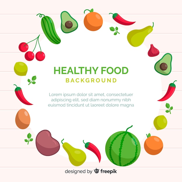 Colorful healthy food background