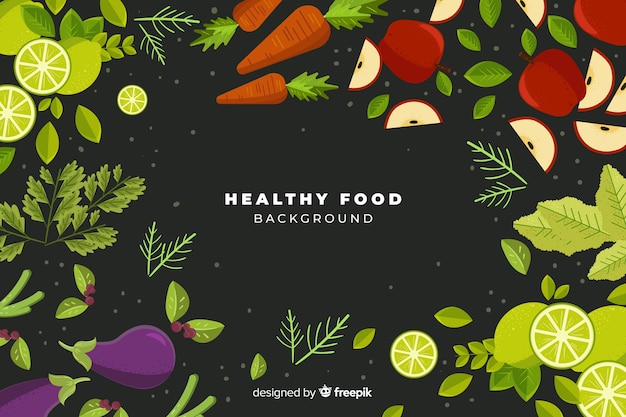 Colorful healthy food background