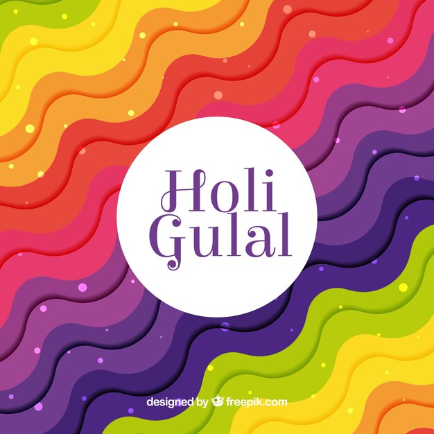 Colorful holi background in flat style