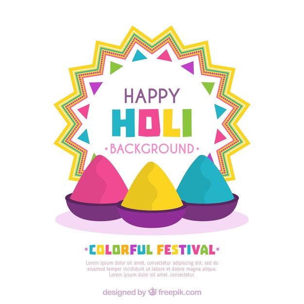 Colorful holi festival background