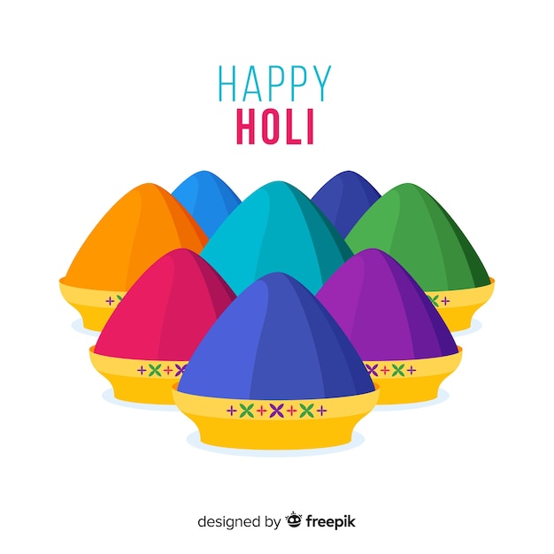 Free vector colorful holi festival gulal background