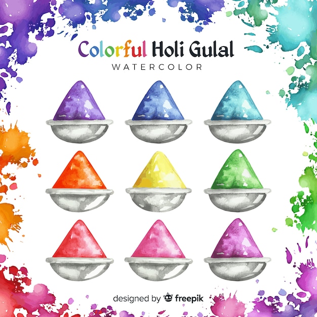 Free vector colorful holi gulal background