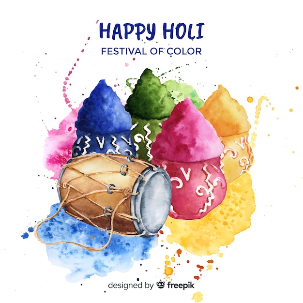 Free Vector colorful holi gulal background