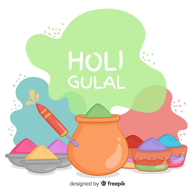 Colorful holi gulal background