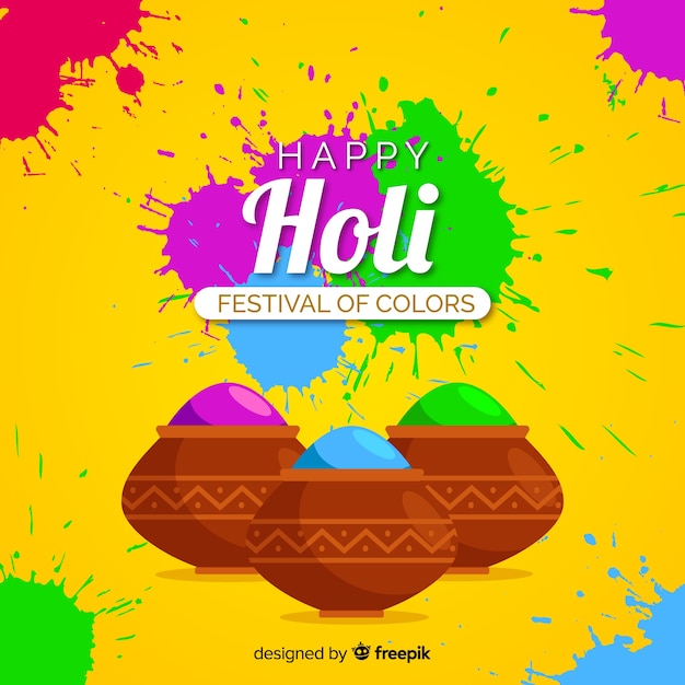 Colorful holi gulal background