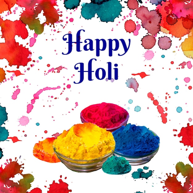 Colorful holi gulal