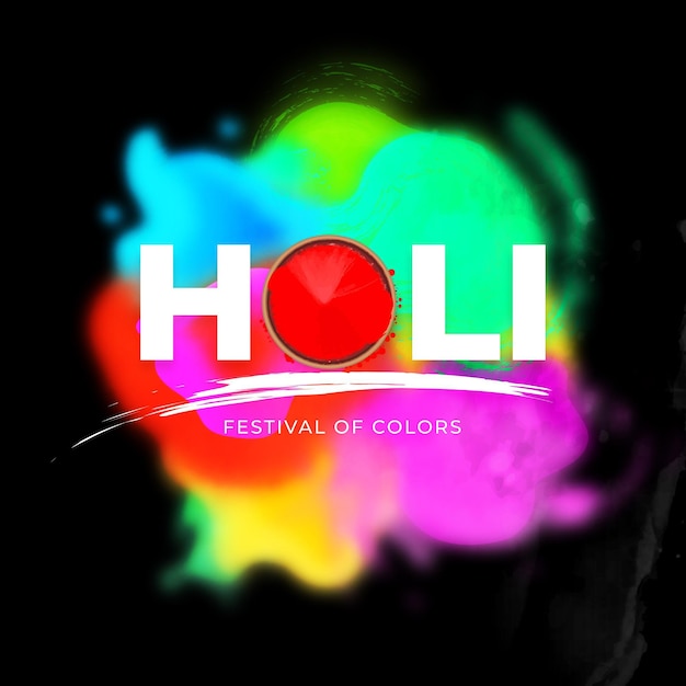 Free Vector colorful holi gulal