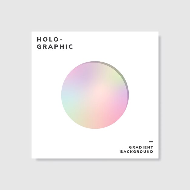 Colorful holographic gradient background design sample