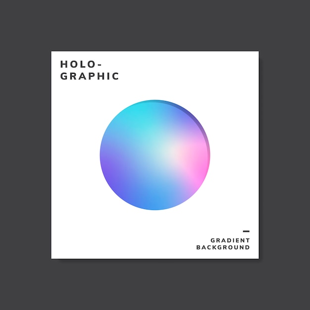 Colorful holographic gradient background design sample