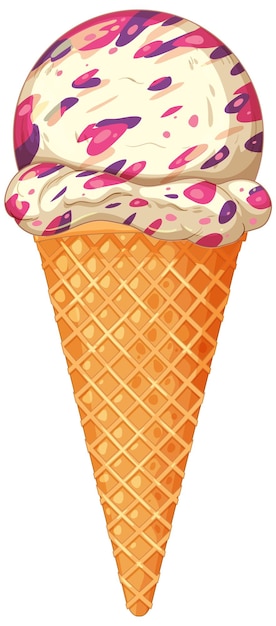 Free Vector colorful ice cream cone delight