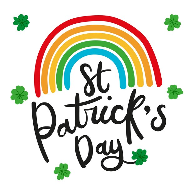 Free Vector colorful illustration with lettering for st. patrick's day