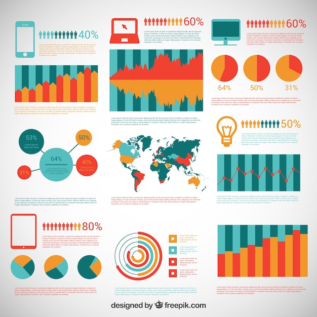 Colorful infographic diagrams