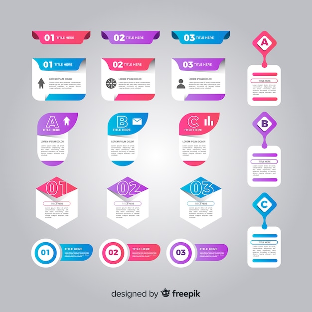 Colorful infographic element flat design