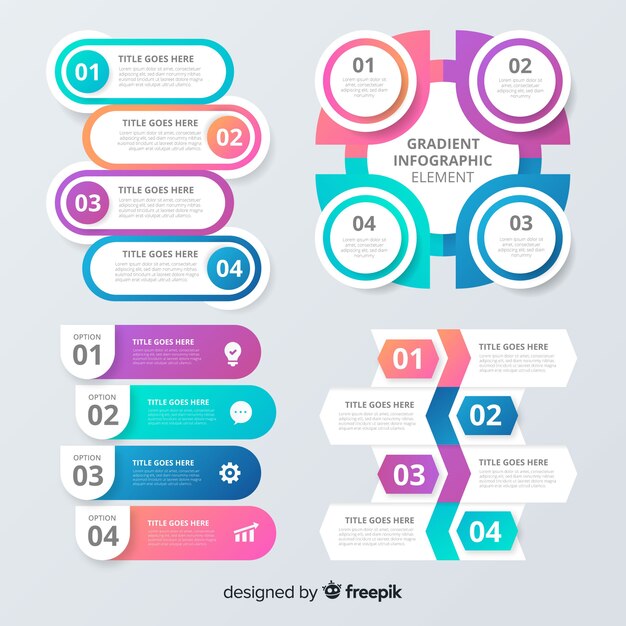 Colorful infographic element flat design