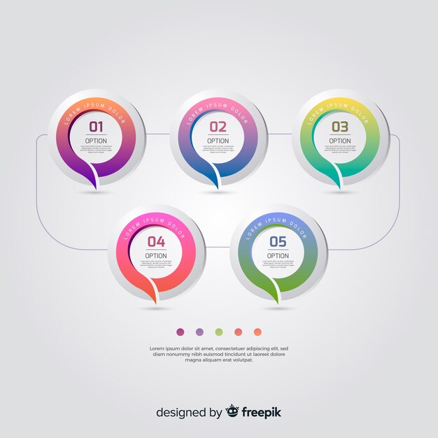 Colorful infographic template flat design