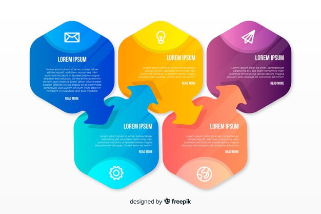 Colorful infographic template flat design