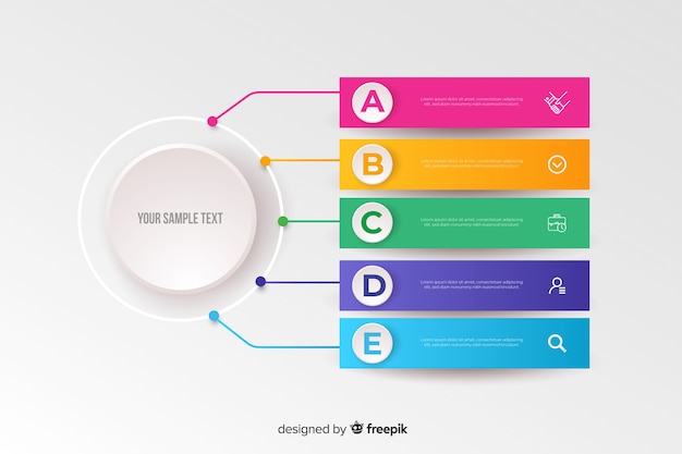 Colorful infographic template flat design