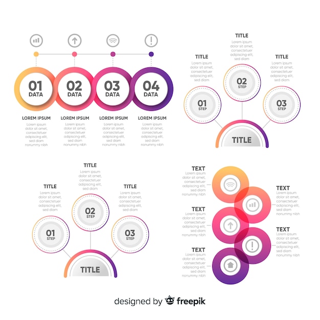 Colorful infographic template flat design