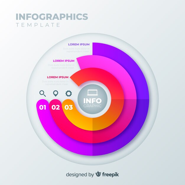 Colorful infographic template flat design