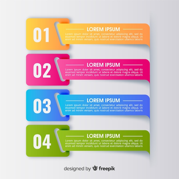 Colorful infographic template with steps