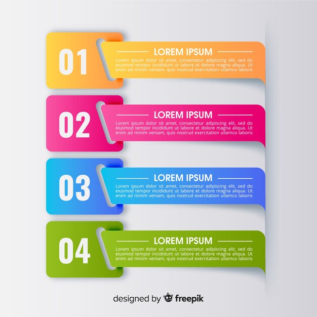 Colorful infographic template with steps