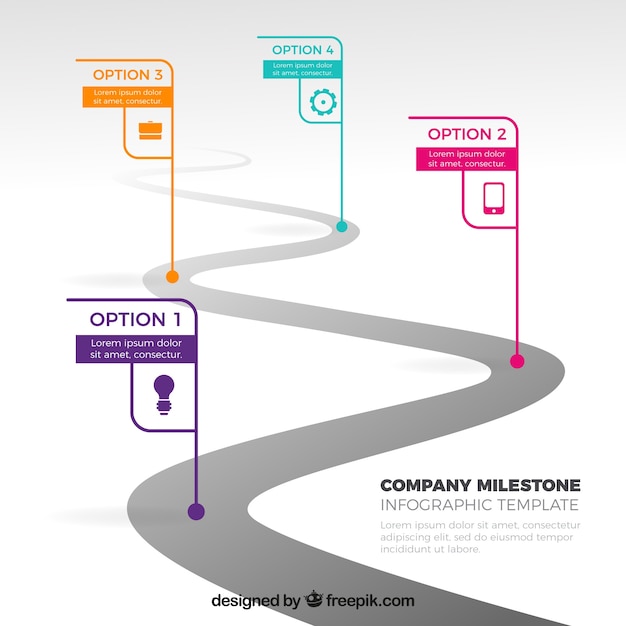 Free Vector colorful infographic template