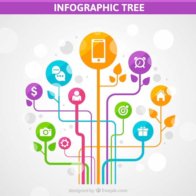 Colorful Infographic Tree