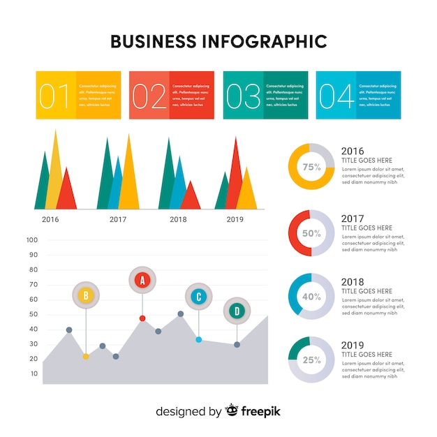 Free Vector colorful infographics template