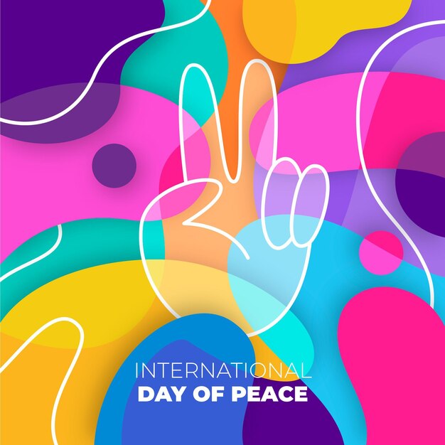 Colorful international day of peace