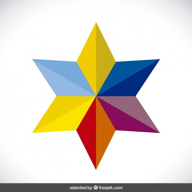 Free Vector colorful isolated star