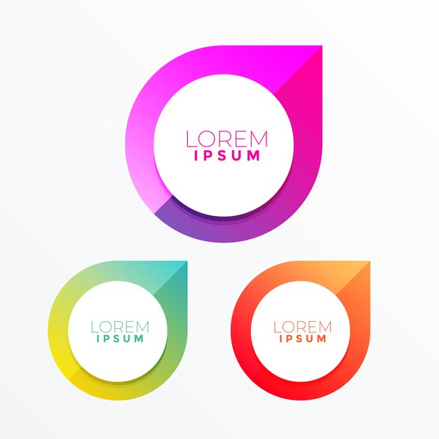 colorful label design with text space