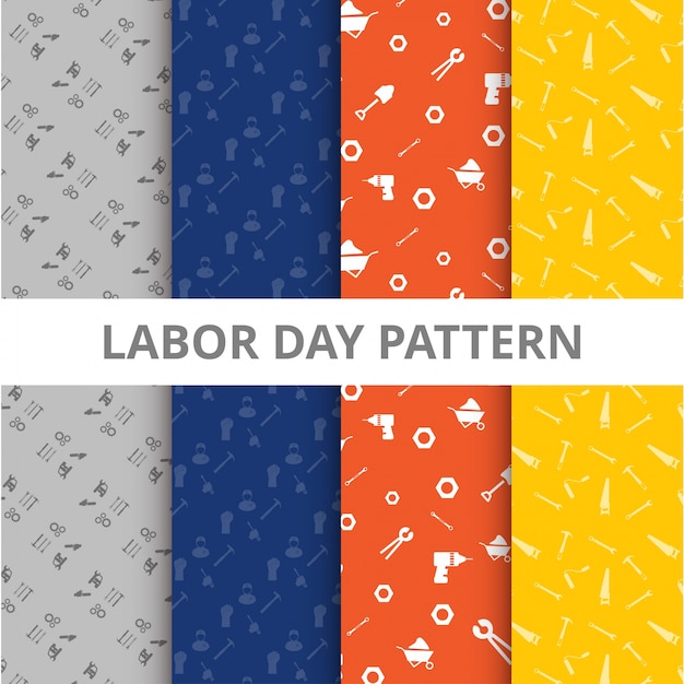 Colorful labor day patterns