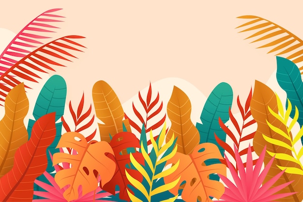 Colorful leaves summer background