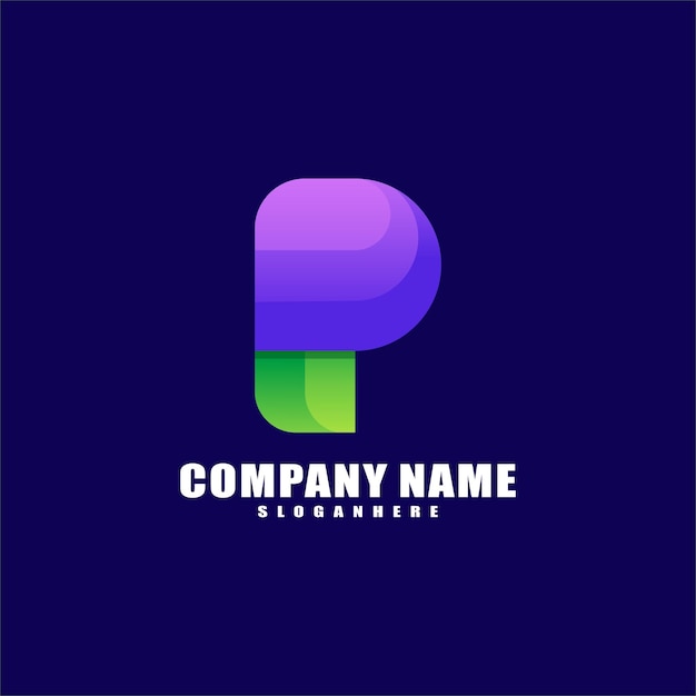 Free Vector colorful letter p logo design