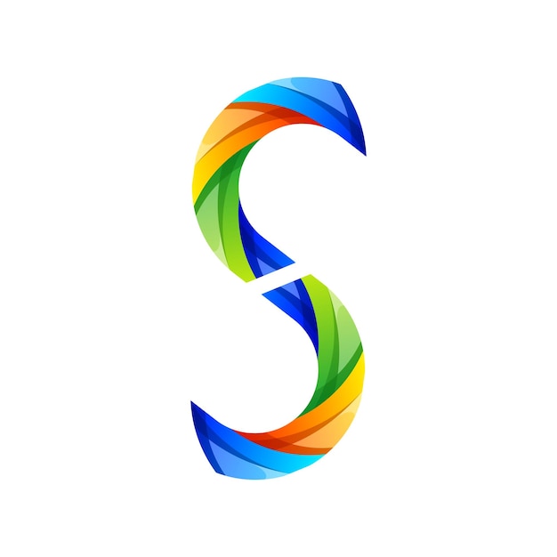 Free vector colorful letter s logo design