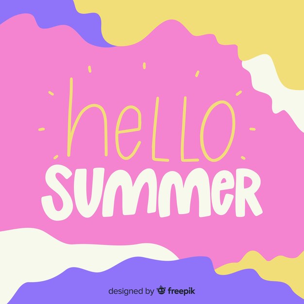 Colorful lettering summer background