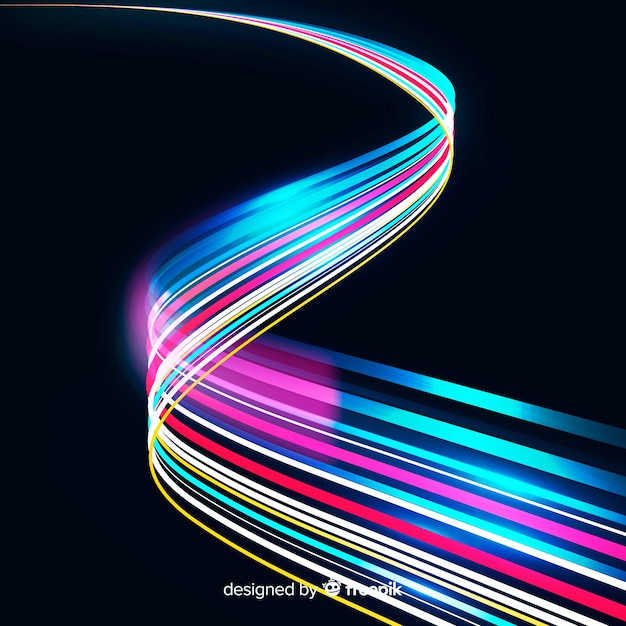 Colorful light trail background