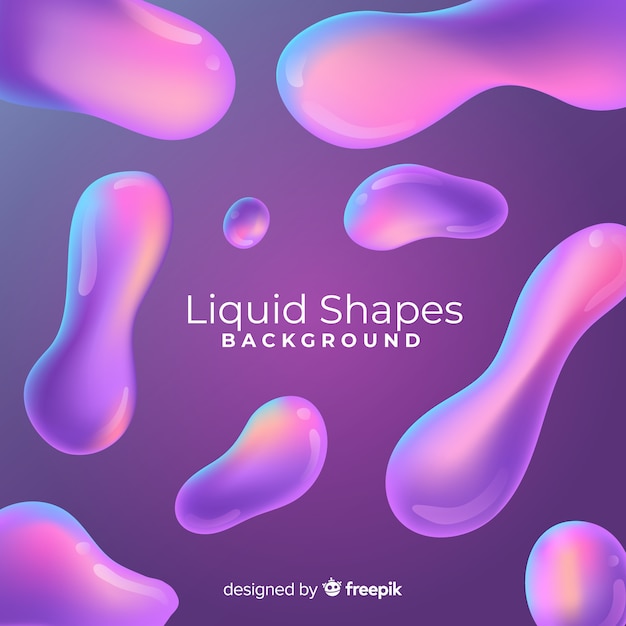 Colorful liquid shapes background