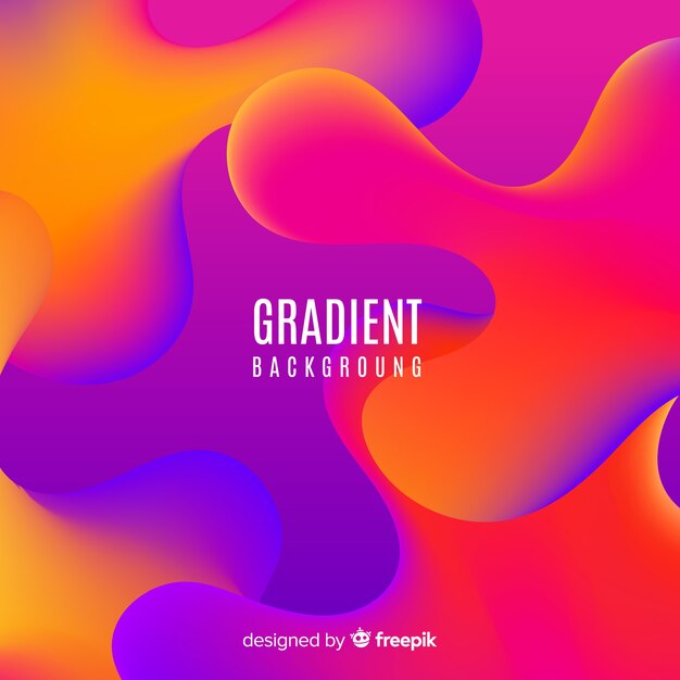 Colorful liquid shapes background