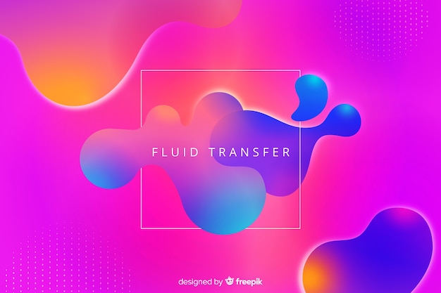 Colorful liquid shapes background