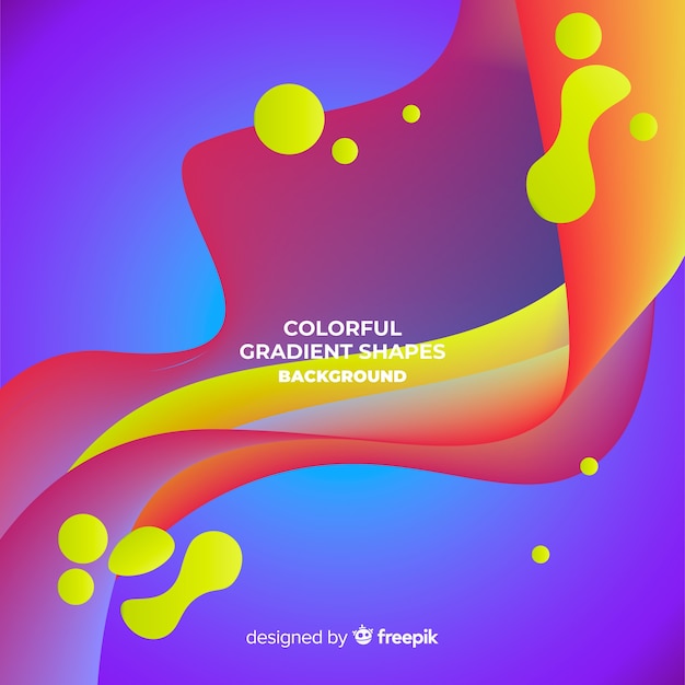 Free vector colorful liquid shapes background