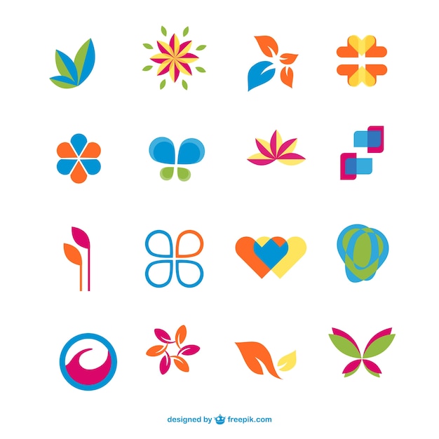 Colorful logos collection